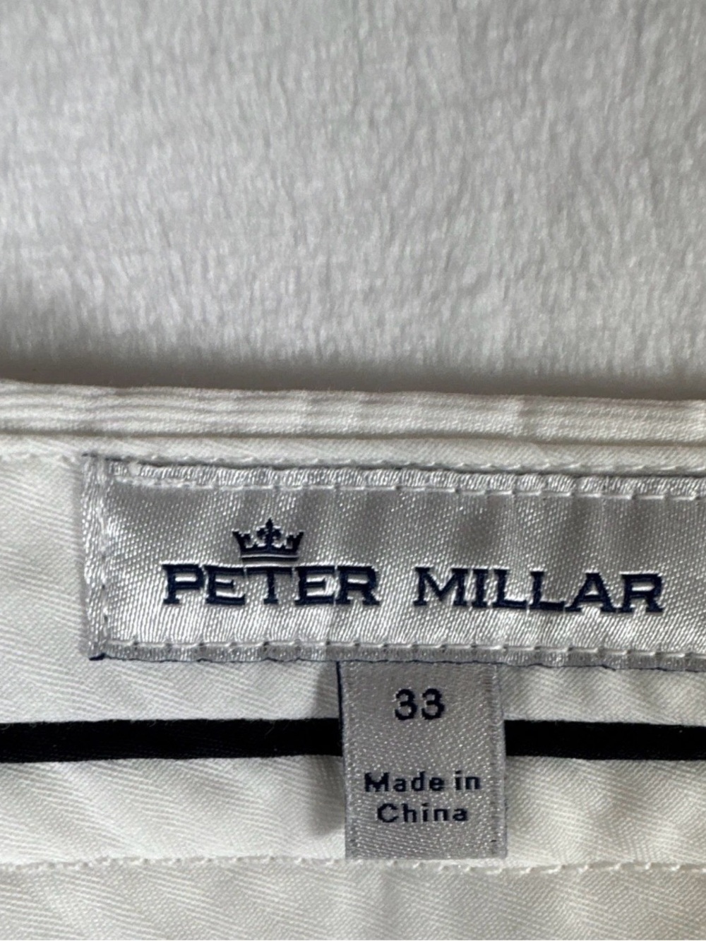 Peter Millar White Golf Shorts Men’s Size 33 Flat Front Casual Performance - Picture 4 of 6